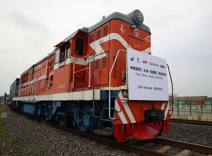 Tren con suministros sanitarios El Gobierno se prepara para recibir un tren de China con 34,6 millones de mascarillas